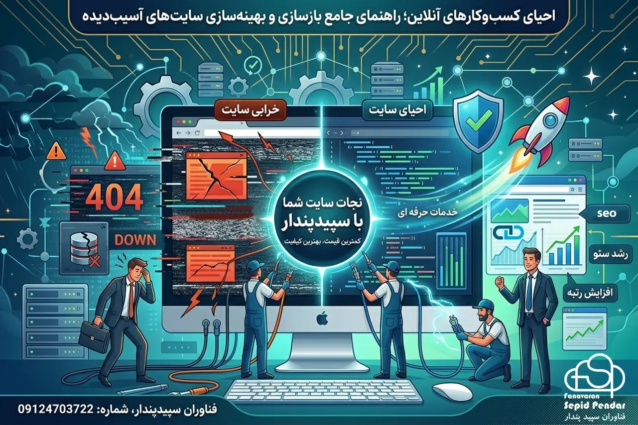 نجات و احیای فوری سایت شما با سپیدپندار